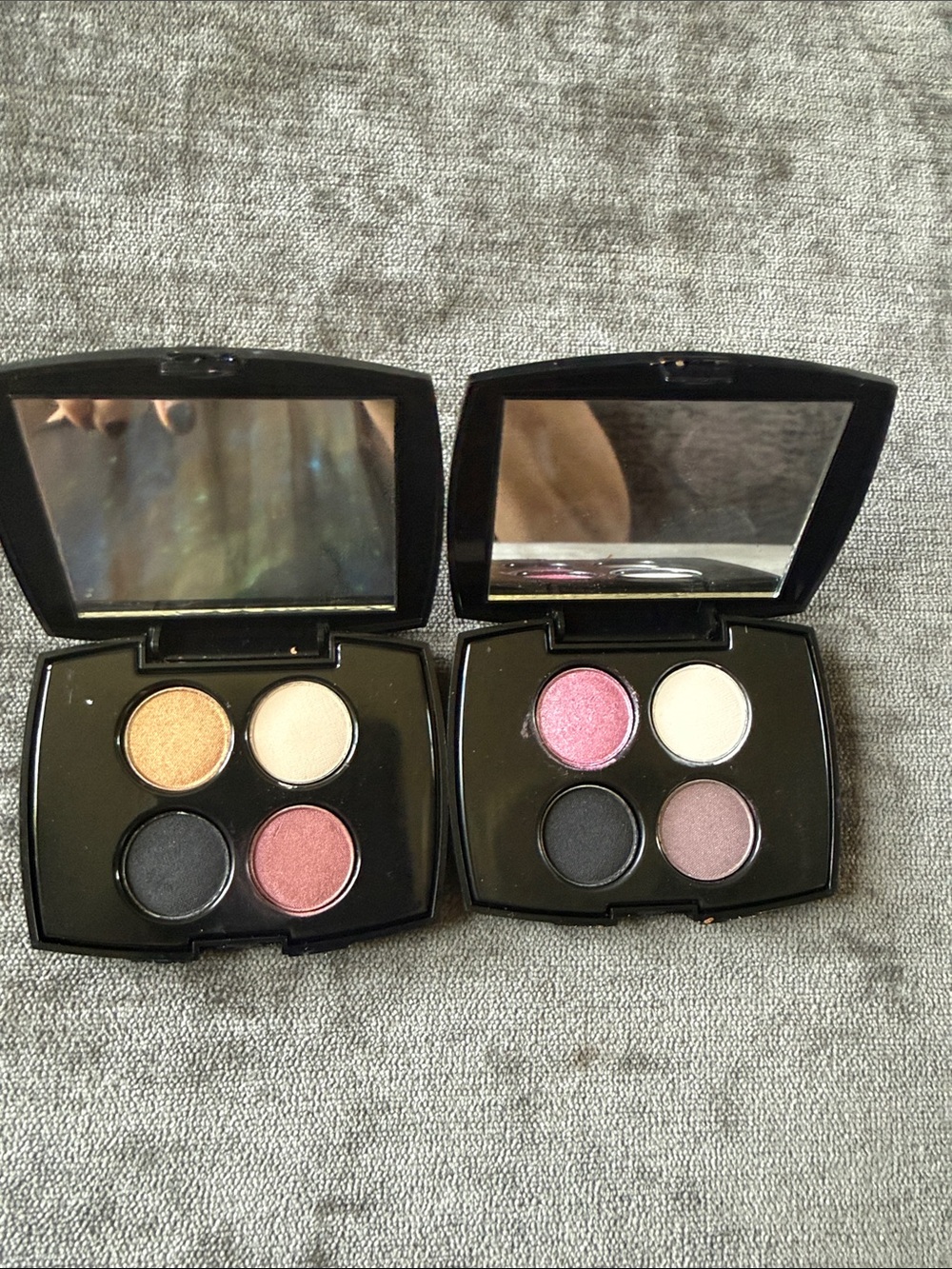 2Boxes Shimmer & Matte Four-Pan Eyeshadow Palette — Pink, Gold, Black, Champagne